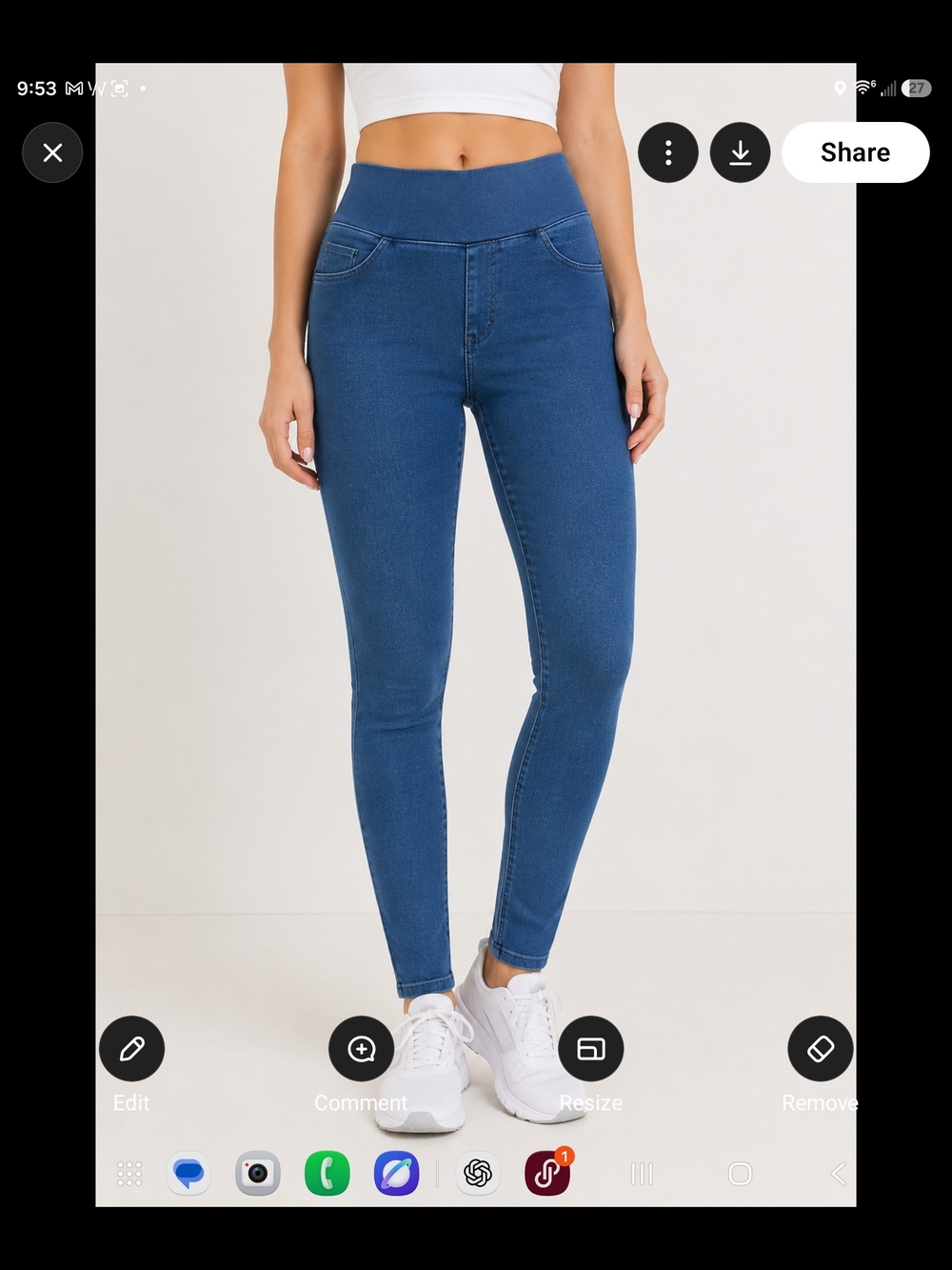 High-Rise Blue Women’s Skinny Jeanss sizeL